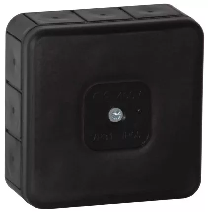Felületre szerelhető csatlakozódoboz PRO IP55 400V 12 gumi kábelbevezetés 85x85x37mm fekete