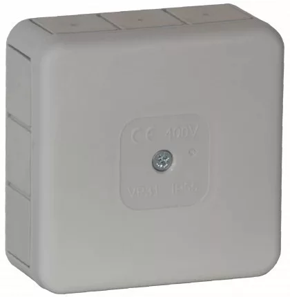 Felületre szerelhető csatlakozódoboz PRO IP55 400V 12 gumi kábelbevezetés 85x85x37mm szürke
