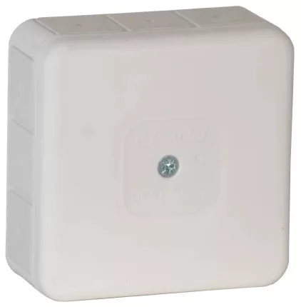 Felületre szerelhető csatlakozódoboz PRO IP55 400V 12 gumibetétes kábelbevezetés 85x85x37mm fehér