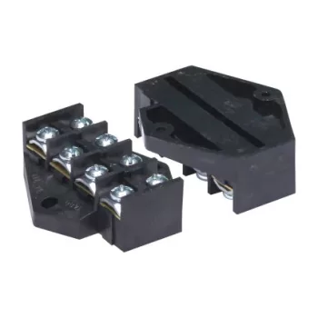 Kétsoros csatlakozóblokkok, 4 sáv x 10mm2