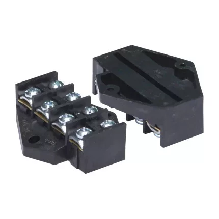 Kétsoros csatlakozóblokkok, 4 sáv x 10mm2