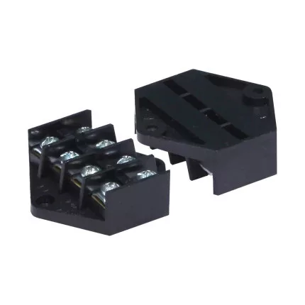 Kétsoros csatlakozóblokkok, 4 sáv x 4mm2
