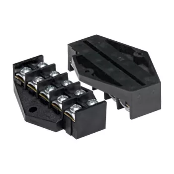 Kétsoros csatlakozóblokkok, 5 sáv x 10mm2, 25 db.
