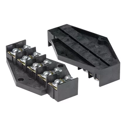 Kétsoros csatlakozóblokkok, 5 sáv x 16mm2