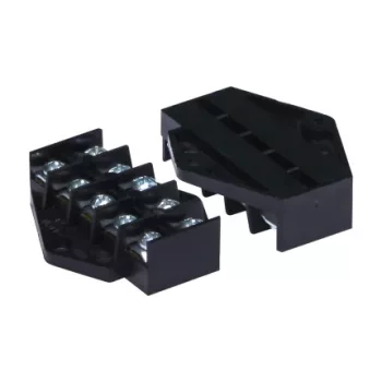 Kétsoros csatlakozóblokkok, 5 sáv x 4mm2