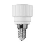 Az E14/GU10 izzótartó adapter segít a GU10 izzó (pl. LED izzó) használatában az E14 izzótartóban.