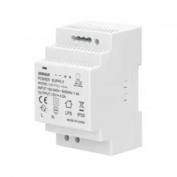   DIN sínes hálózati adapter, 54W 12V DC 4,5A, szélesség: 3 db
