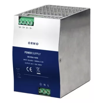   Ipari tápegység DIN sínre, 24VDC, 20A, 480W, fémház, 24VDC, 20A, 480W, fémház