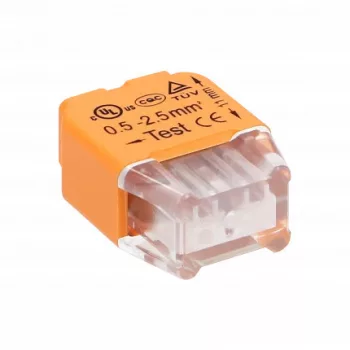   2-vezetékes push-in csatlakozó 0,75-2,5mm2 vezetékhez; IEC 300V/24A; 10db