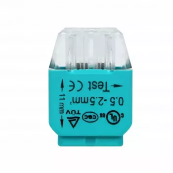   Szerelési dugaszoló csatlakozó 4 kábelhez (merev kábel 0,75-2,5 mm2), IEC 300V/24A, buborékcsomag 10 db.