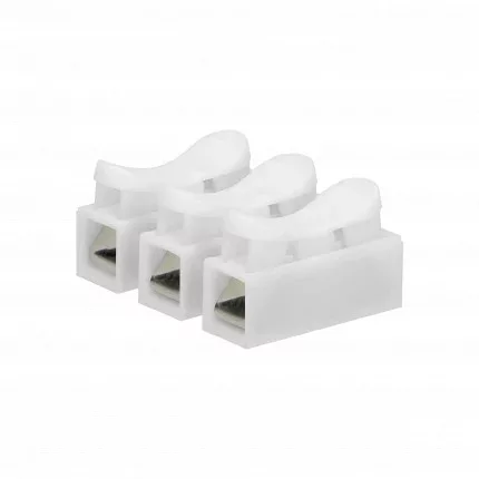 Rugós vezetékcsatlakozók. 3 x 2,5 mm2 IEC 250V/5A, 10 db.