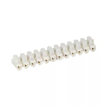 12 sínes PRO sárgaréz gyűjtősín, max. 4mm2, PA UL94-V1, 10 db.