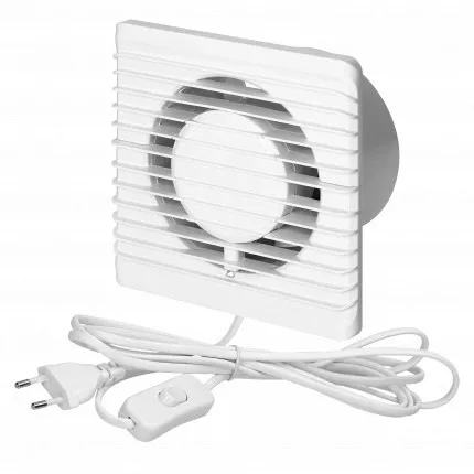 Fürdőszobai ventilátor 100mm, felületre szerelt vezeték kapcsolóval