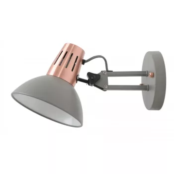   Fali lámpatest ARTEMIA,2164 AC220-240V,50/60Hz,1*E27, max.40W, IP20, átmérő16,3cm, szürke, szimpla, szürke
