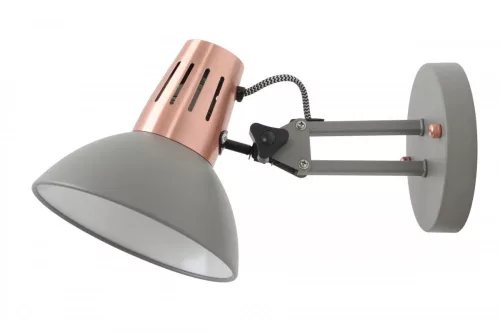 Fali lámpatest ARTEMIA,2164 AC220-240V,50/60Hz,1*E27, max.40W, IP20, átmérő16,3cm, szürke, szimpla, szürke