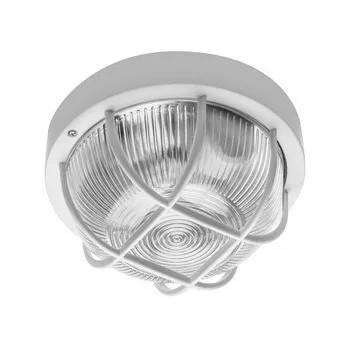  Mennyezeti IBIZA védőráccsal, max 40W E27, IP44, fehér, ABS/üveg