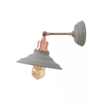   Fali lámpatest LORET,7826,AC220-240V,50/60Hz,1*E27, max.40W, IP20, átmérő 20 cm, szürke, szimpla, szürke