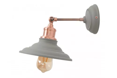 Fali lámpatest LORET,7826,AC220-240V,50/60Hz,1*E27, max.40W, IP20, átmérő 20 cm, szürke, szimpla, szürke