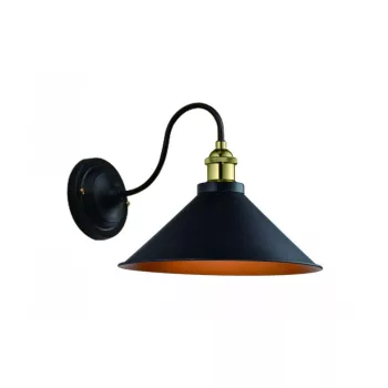   Fali lámpatest MANI 1,4052, AC220-240V,50/60Hz,1*E27, IP20, átmérő 22 CM,szimpla,fekete/arany