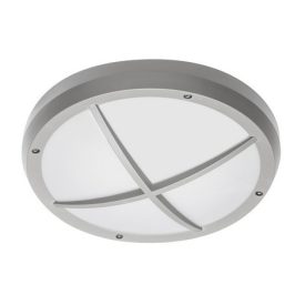   Mennyezeti SILVER-X, MAX. 2X20W, E27, AC220-240V, 50/60HZ, sugárzási szög 360*, IP65, tejes diffúzor szürke test (Ř 300 mm)