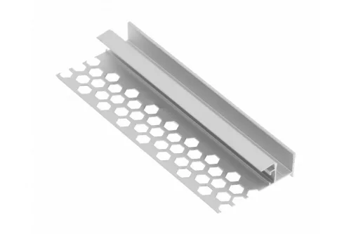 GLAX alumínium profil mennyezet LED szalaghoz (+technikai burkolat) gipszkartonlapokba való beépítéshez, L=3 m, eloxálatlanul