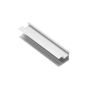   GLAX alumínium profil, lemezvastagság 18 mm, egyoldalas élre szerelve, ezüst, l=3,0 m