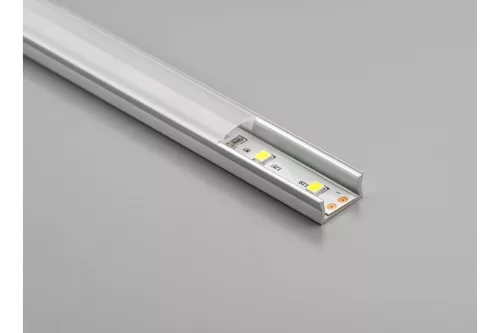 Felszíni alumínium LED-profil GLAX Mini, fehér, 2 m