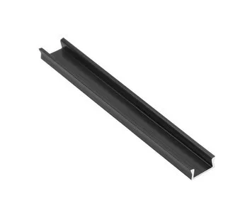 Felszíni alumínium LED-profil GLAX Mini, fekete matt, 2 m