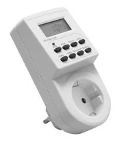Elektronikus programozó időzítővel (heti), fehér (SCHUKO)