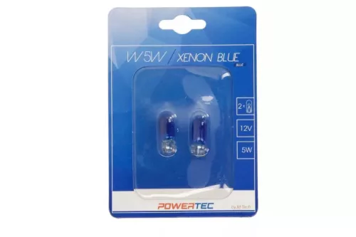 M-Tech autó izzó, kék xenon, T10 , 12V , 5W , 2db/bliszter