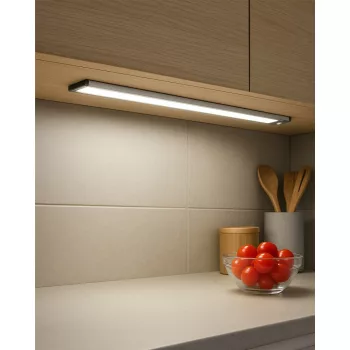   TRX LED Bútorvilágító mozgásérzékelővel, tölthető, 3,5W, 450lm, 4200K, 460x40x8mm
