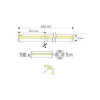   DL COB LED Szalag, CCT-s,  15,6W/m, 2700-6500K, 1400lm/m, 24V DC, IP20, CRI>90, 10mm, 5 méter