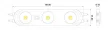 Bergmen LED modul, 2,5W, 12V DC, 335lm, IP67, 6500K, 85x21x8,1 mm, 3-as