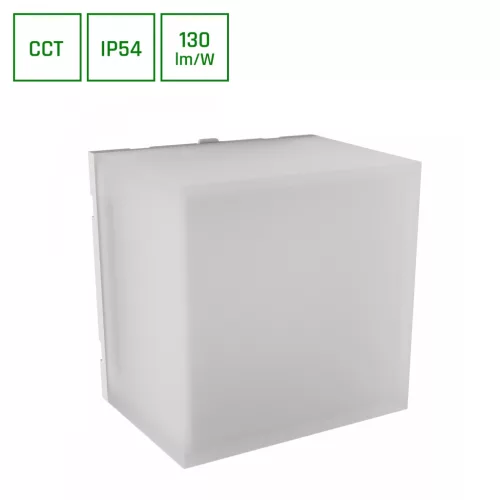  LED oldalfali lámpa, Scatollo, 5W, 3-4-6000K, 650lm, 230V, IP54, CCT, 100x100x74mm