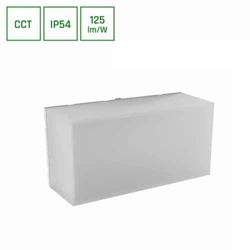  LED oldalfali lámpa, Scatollo, 8W, 3-4-6000K, 1000lm, 230V, IP54, CCT, 200x100x74mm, 