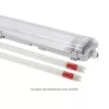  LED Fénycső armatúra, LIMEA, Max. 20W, G13, 250V, IP65, 710x90x63 mm