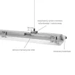 LED Fénycső armatúra, LIMEA, Max. 40W, G13, 250V, IP65, 1310x90x63 mm