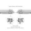   LED Fénycső armatúra, LIMEA, Max. 50W, G13, 250V, IP65, 1610x90x63 mm
