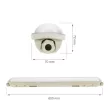 LED hermetikus armatúra, Szürke/fehér, Limea Gigant, 20W, 4000K, 3000/3250lm, IP65 600x72x70 [mm], 50000h, 120°, 230V