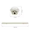   LED hermetikus armatúra, Szürke/fehér, Limea Gigant, 38W, 4000K, 5900/6600lm, IP65,1190x72x70 [mm], 50000h, 120°, 230V