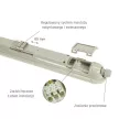 LED hermetikus armatúra, Szürke/fehér, Limea Gigant, 38W, 4000K, 5900/6600lm, IP65,1190x72x70 [mm], 50000h, 120°, 230V