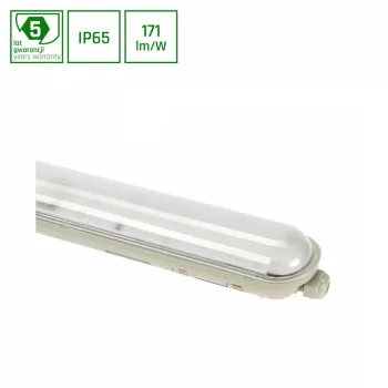   LED hermetikus armatúra, Szürke/fehér, Limea Gigant, 52W, 4000K, 8000/8900lm, IP65, 1550x72x70 [mm], 50000h, 120°, 230V