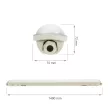 LED hermetikus armatúra, Szürke/fehér, Limea Gigant, 52W, 4000K, 8000/8900lm, IP65, 1550x72x70 [mm], 50000h, 120°, 230V