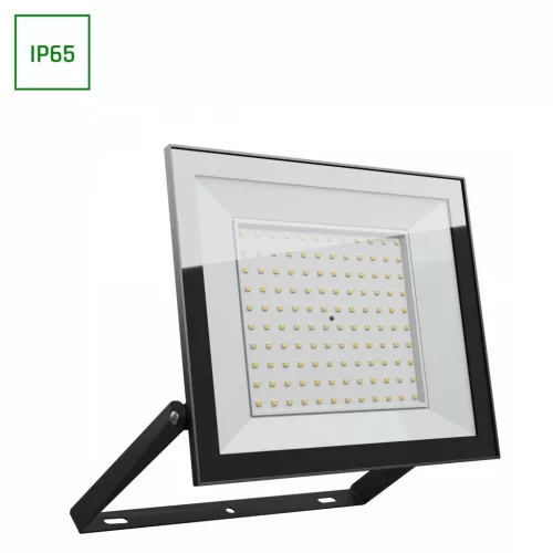  LED reflektor, NOCTIS LUX 4, Fekete, 100W, 4000K, 8700lm, 230V, IP65, 100°, 251x207x26 mm