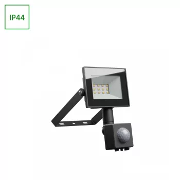   LED reflektor mozgásérzékelővel, NOCTIS LUX 4, Fekete, 10W, 4000K, 750lm, 230V, IP44, 100°, 94x150x54 mm