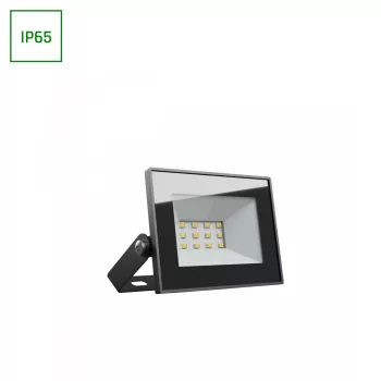    LED reflektor, NOCTIS LUX 4, Fekete, 10W, 4000K, 750lm, 230V, IP65, 100°, 94x78x24 mm