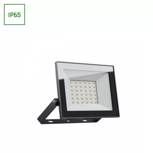  LED reflektor, NOCTIS LUX 4, Fekete, 30W, 4000K, 2500lm, 230V, IP65, 100°, 141x107x25 mm