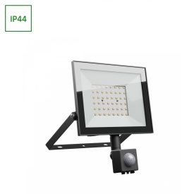    LED reflektor mozgásérzékelővel, NOCTIS LUX 4, Fekete, 50W, 4000K, 4300lm, 230V, IP44, 100°, 176x137x25 mm