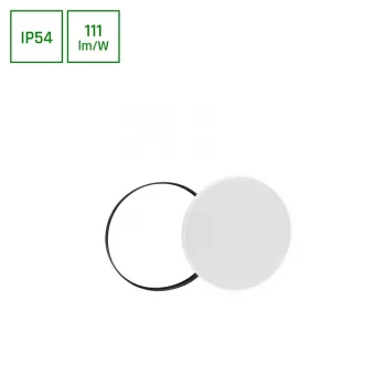   Spectrum LED lámpa cserélhető kerettel, 18W, 3000-6000K, 3250lm, IP54, kerek, Fekete/fehér, Nymphea