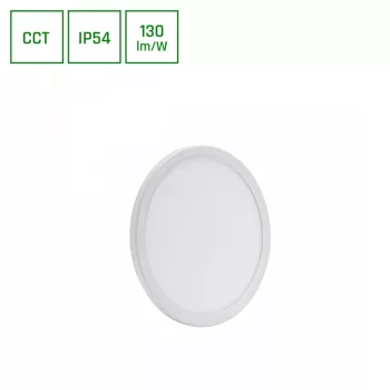   LED Mennyezeti lámpa, Függeszthető, CCT-s, NYMPHEA FLAT DUO, 24W, 3-4-6000K, 3100lm, 230V, IP54, 120°, 292x26 mm